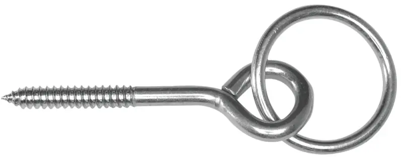 Hitch Ring With Eye Screw, Zinc Finish, 2-In.