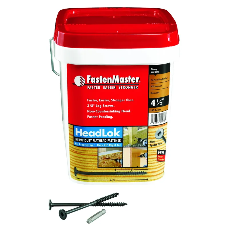 FastenMaster HeadLok No. 10 X 4.5 In. L Spider Epoxy Coarse Wood Screws 250 Pk