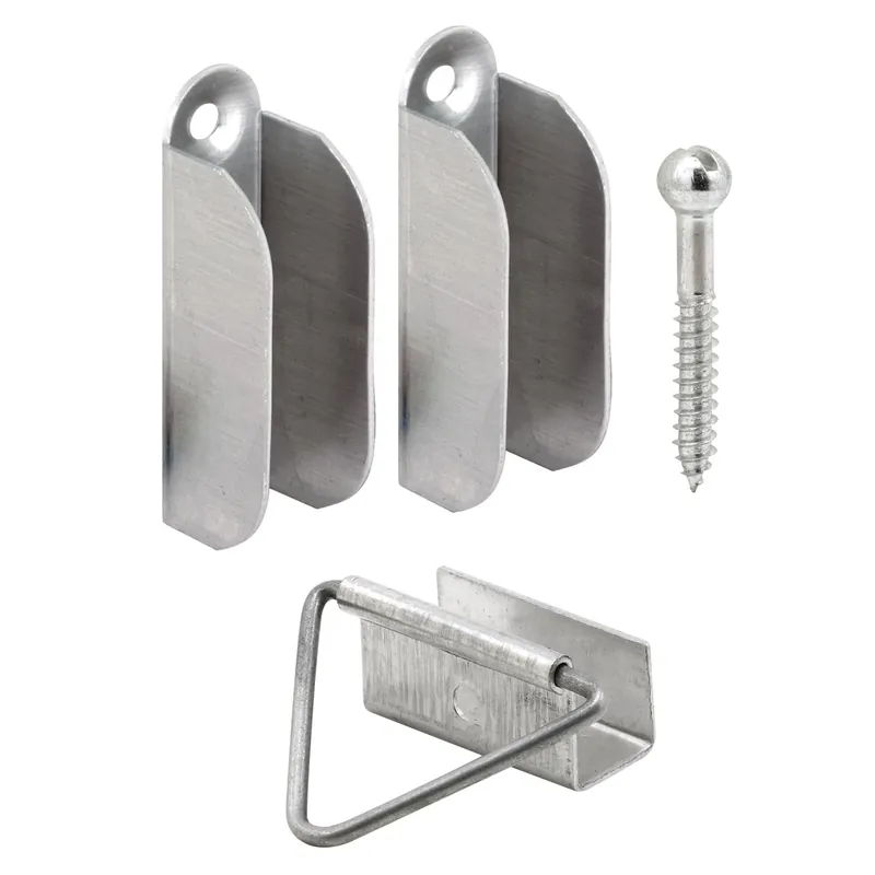 Prime-Line Mill Silver Aluminum Hangers And Latches 2 Pk