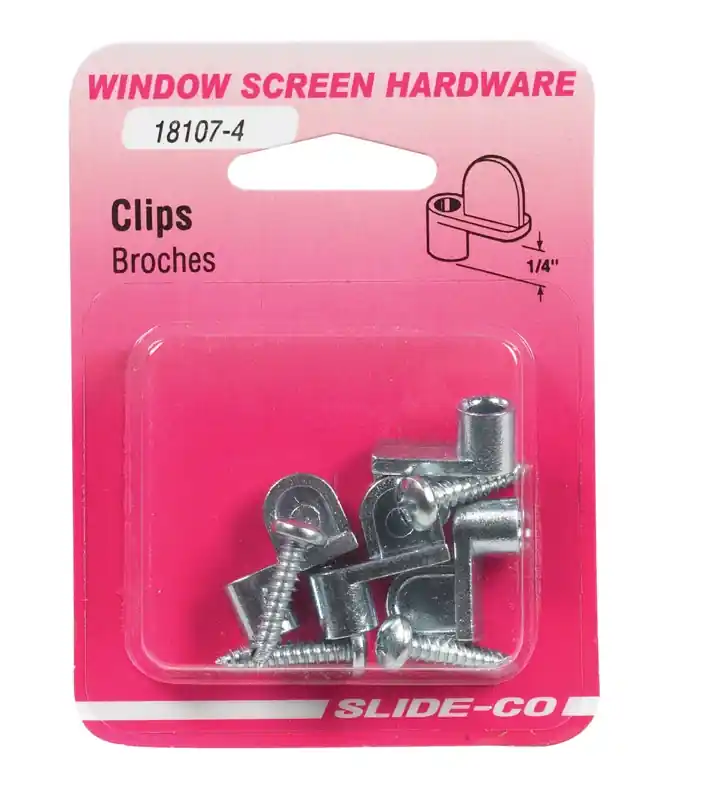 Prime-Line 0.4 In. L 1/2 In. Die Cast Screen Clip 12