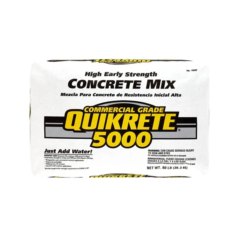 5000 High Early Strength Concrete Mix 80 Lb Gray - Model 100700