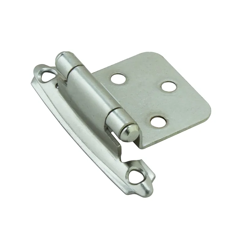 Amerock 1-3/4 In. W X 2-3/4 In. L Satin Nickel Silver Steel Self-Closing Hinge 2 Pk