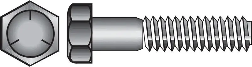 Hillman Heat‑Treated Zinc Steel Hex Cap Screws – 1/2‑in. Head, 5‑in. Length, Grade 5, 25‑Piece Box