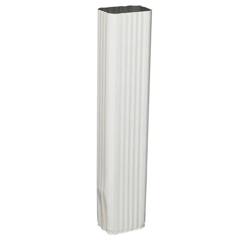 3 In. X 4 In. X 15 In. White Aluminum K-style Downspout Extension
