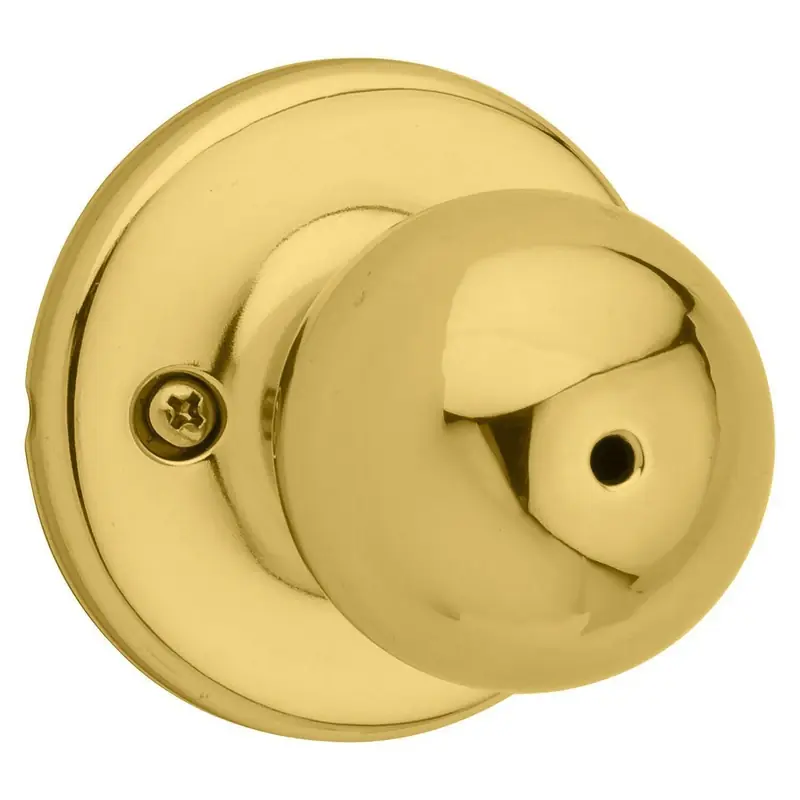 Security Polo Privacy Lockset, Polished Brass