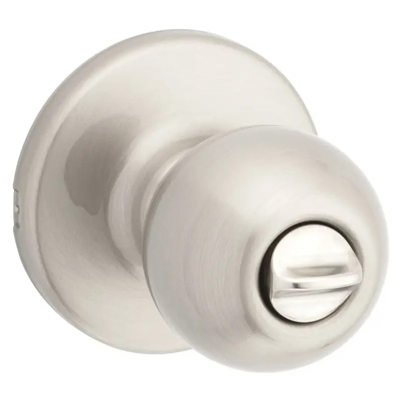 Security Polo Privacy Knob Lockset, Satin Nickel