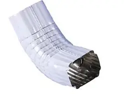 3 Inch Square Aluminum 75 Degree Style A Elbow, White, Model 5465
