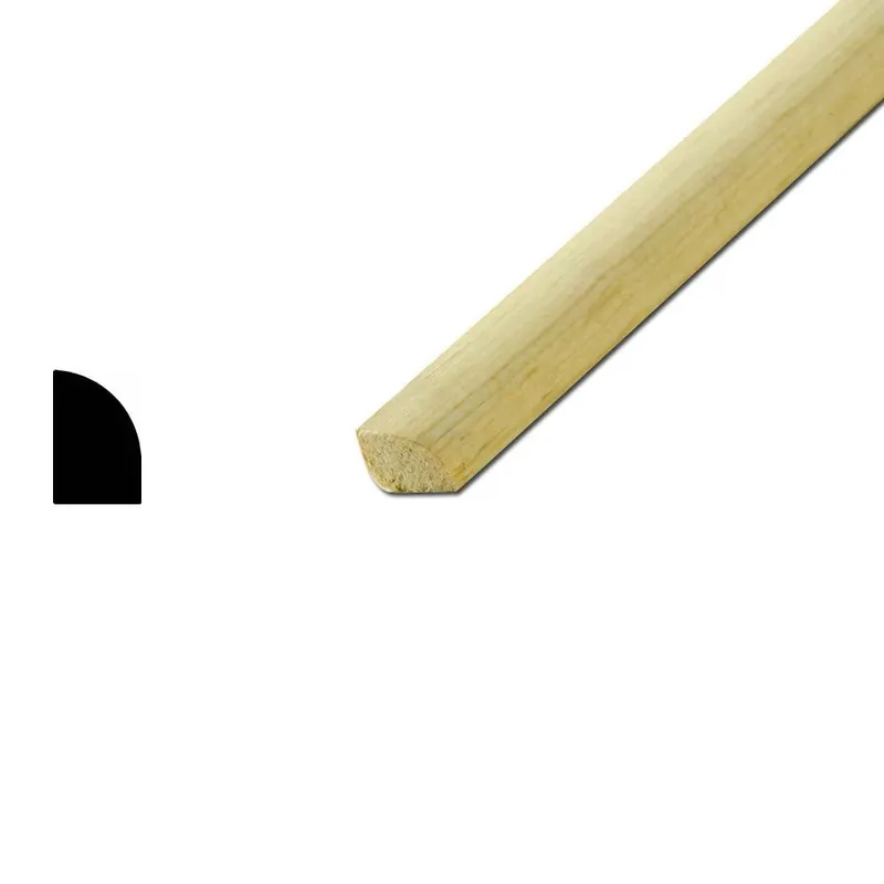 1/2" X 8‘ Solid Pine Shoe Base Moulding - Wm 129