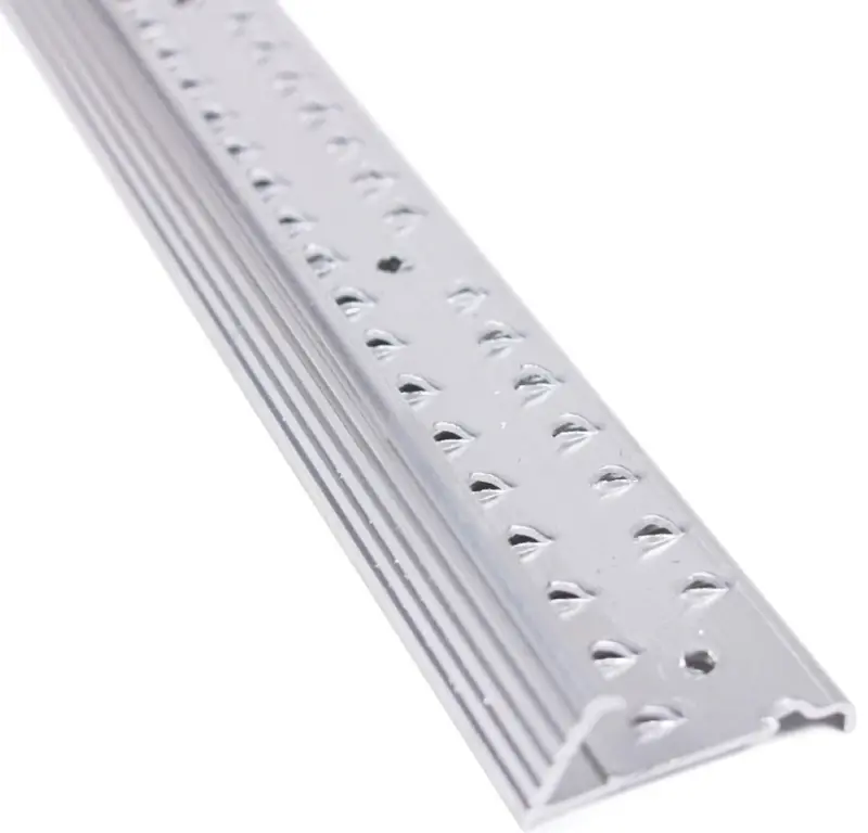 Satin Silver 1-3/8 In. X 6 Ft. Aluminum Carpet Gripper With Screw Nails