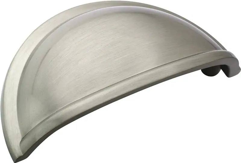 Amerock Traditional Cup Cabinet Cup Pull 3 In. Satin Nickel Silver 1 Pk