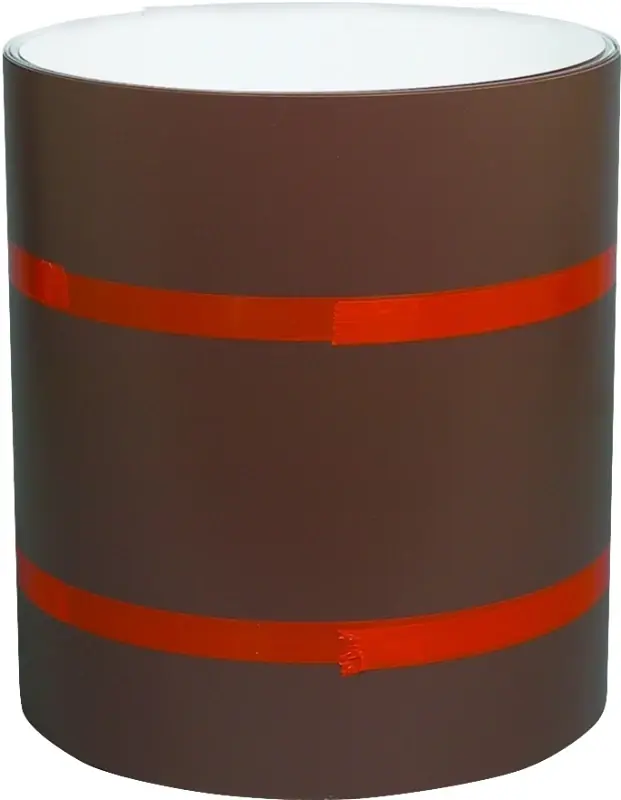 Trim Coil, White/Brown Painted Aluminum, 14 In. X 50 Ft.