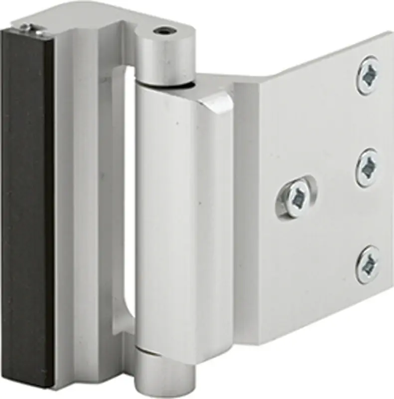 Prime-Line 2-3/16 In. L Satin Nickel Silver Aluminum Entry Door Blocker 1 Pk