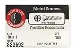 Fasteners Stainless Steel Sheet Metal Screws 10 X 1" - 100 Count Box