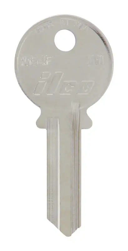 HILLMAN Traditional Key House/Office Key Blank 118 Single For Independent Locks Silver