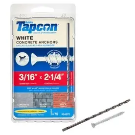 Tapcon 75-Pack 2-1/4-in X 3/16-in Concrete Anchors