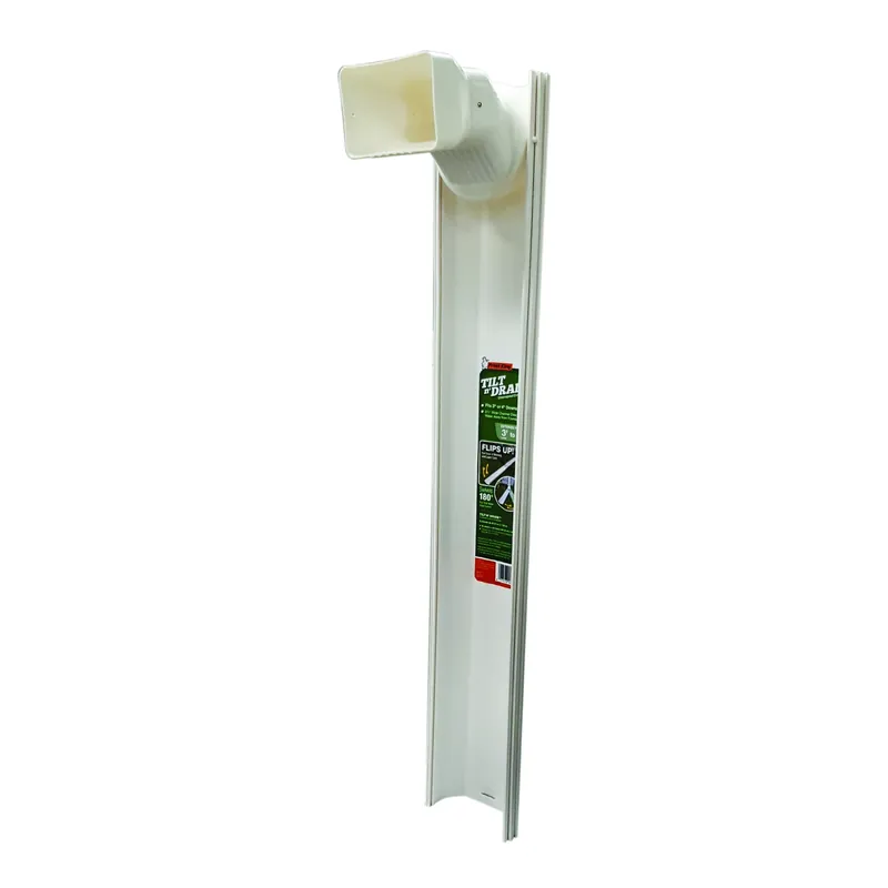 Tilt ‘N Drain Downspout Extender, White, 6-Ft.