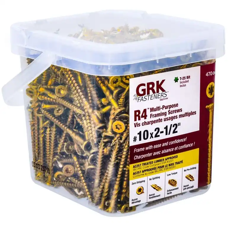 GRK Fasteners No. 10 X 2-1/2 In. L Star Climatek W-Cut Multi-Purpose Screws 470 Pk