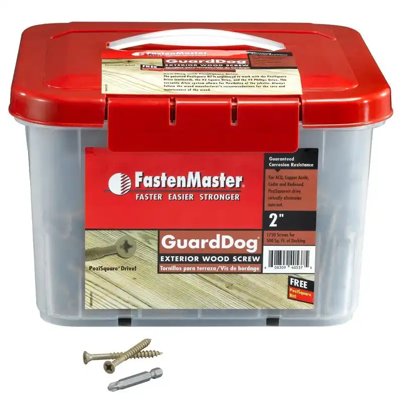 FastenMaster GuardDog No. 10 X 2 In. L Gold Phillips/Square Bugle Head Deck Screws 1750 Pk