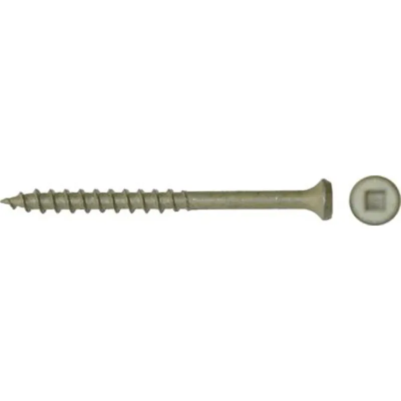 FastenMaster GuardDog No. 10 X 1-5/8 In. L Gold Phillips/Square Bugle Head Deck Screws 75 Pk