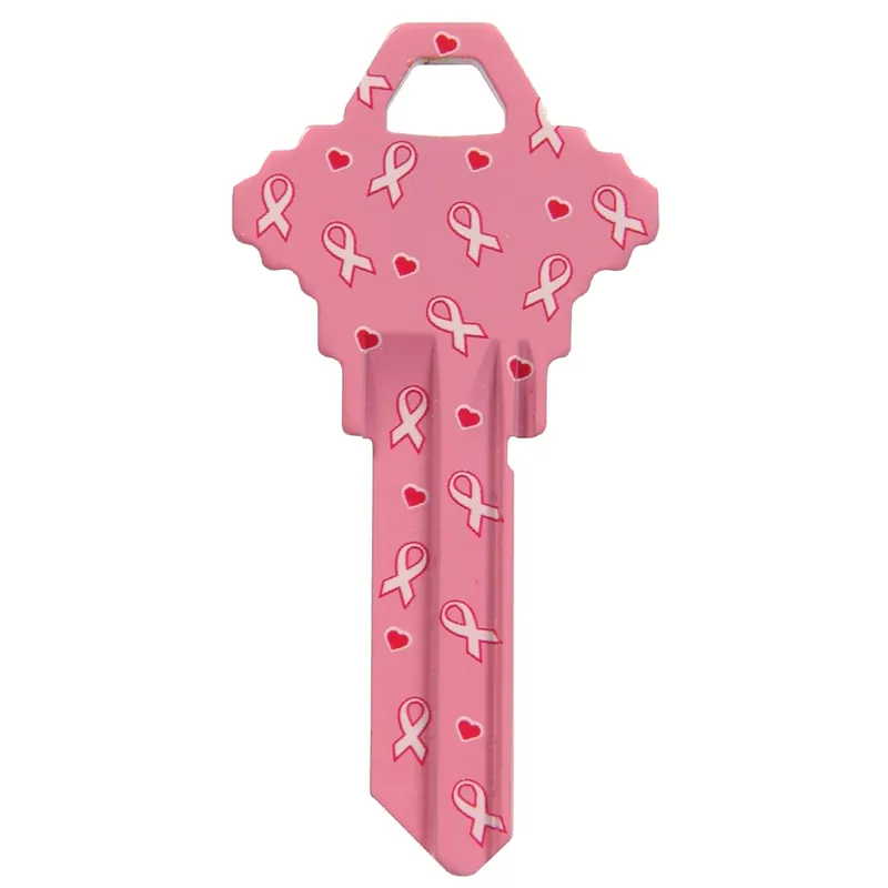 HILLMAN Breast Cancer Ribbon House/Office Universal Key Blank Single