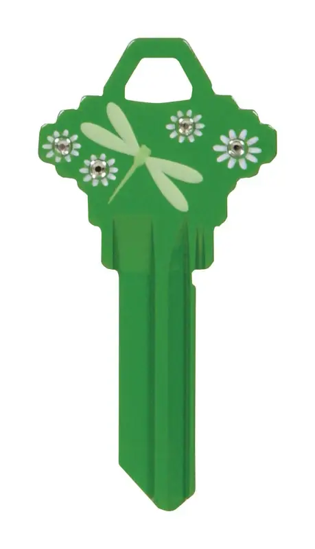 HILLMAN DIVA Dragonfly House/Office Universal Key Blank Single Green
