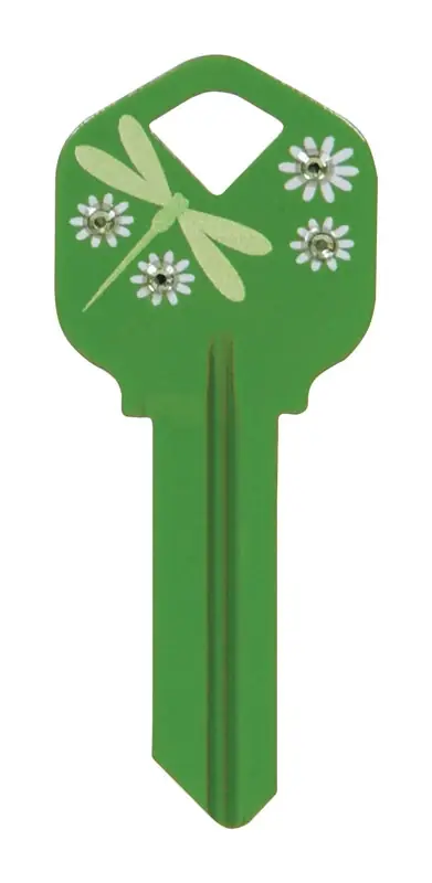 HILLMAN DIVA Dragonfly House/Office Universal Key Blank Single Green