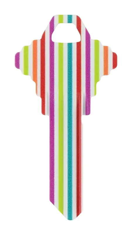Wackey Stripes Universal Key Blank For House/office - Single Sided, Model 86923