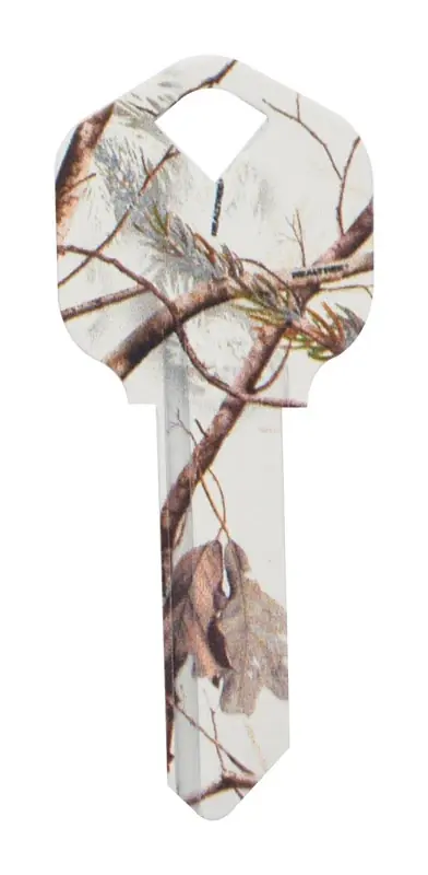 HILLMAN RealTree Snow House/Office Universal Key Blank Single