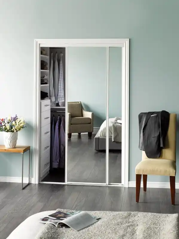 Mirrored Sliding Door 48 In. X 80 In. With Easy-glide Hardware