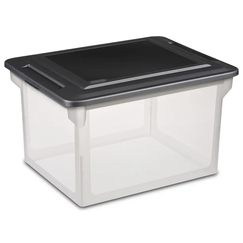 Sterilite 4.4 Cu Ft Black/Clear Storage Unit 11 In. H X 14 In. W X 18.5 In. D Stackable