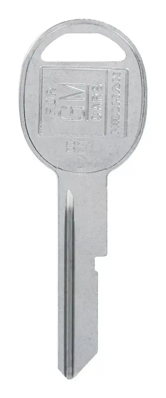 HILLMAN Traditional Key Automotive Key Blank Single For GM Silver