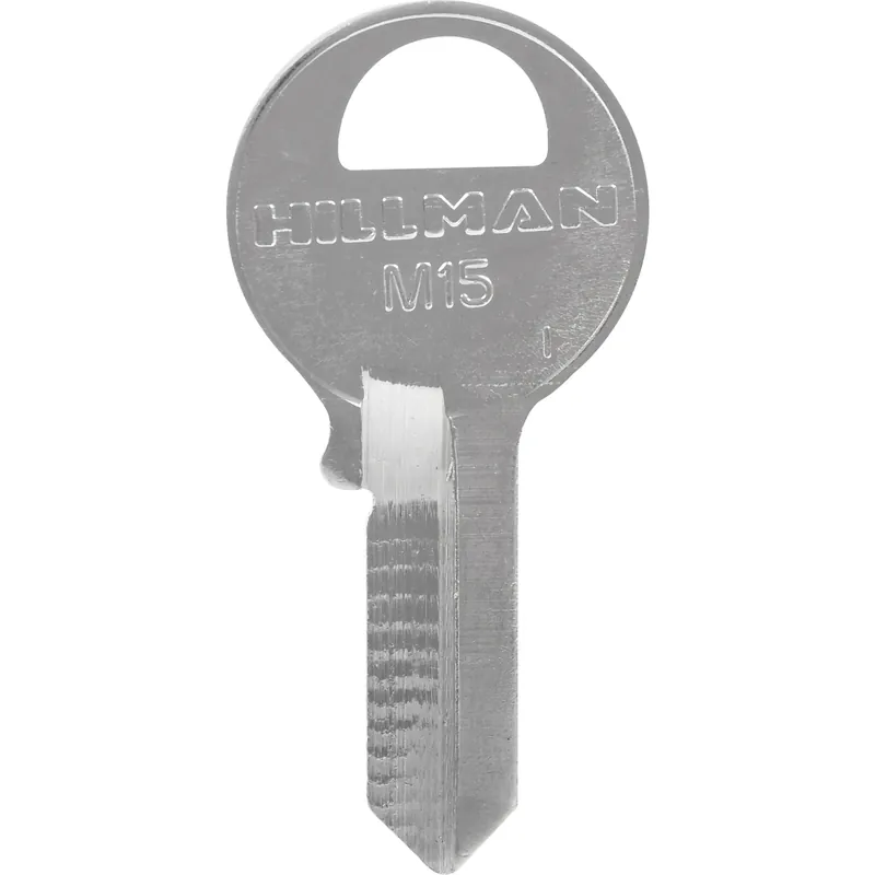 HILLMAN Traditional Key Padlock Key Blank Single For Master Locks Silver