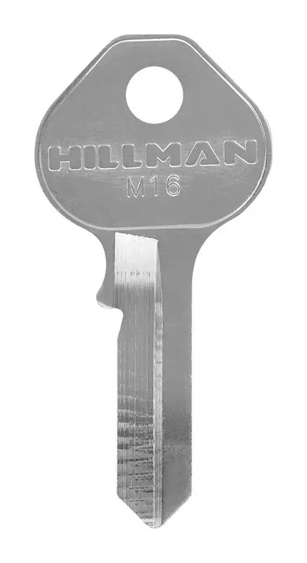 HILLMAN Traditional Key Padlock Key Blank Single For Master Locks Silver