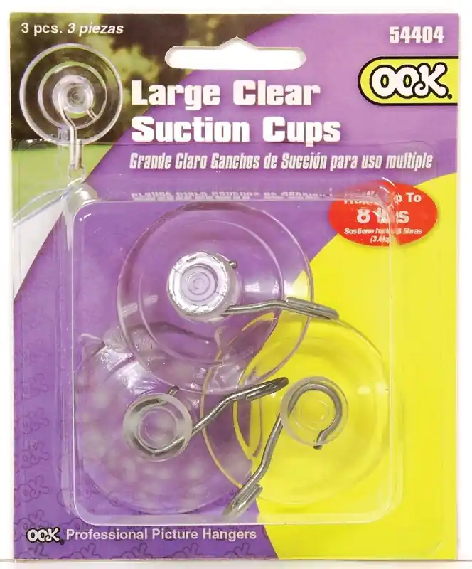 HILLMAN OOK Clear Hanging Hooks 5 Lb 3 Pk