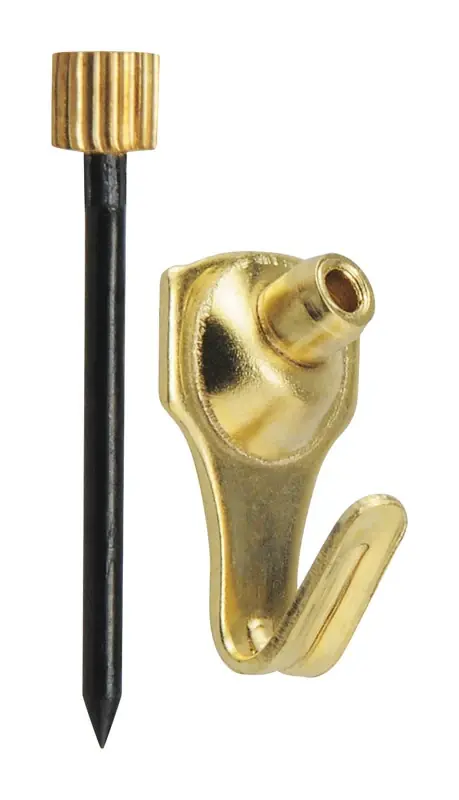 HILLMAN OOK Brass-Plated Gold Professional Picture Hanger 5 Lb 4 Pk