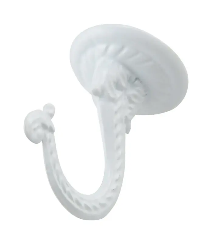 HILLMAN OOK Jumbo Vinyl Coated White Steel 1-1/2 In. L Swag Hook 30 Lb 1 Pk