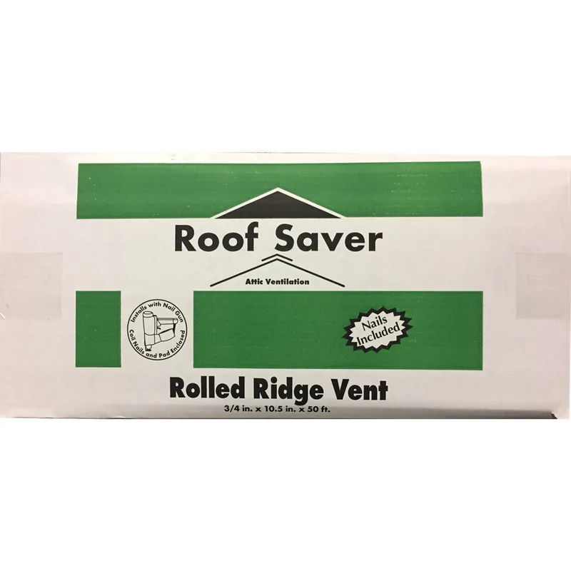 Roof Saver 0.75 In. H X 10.5 In. W X 50 Ft. L Fiber/polyester Rolled Ridge Vent