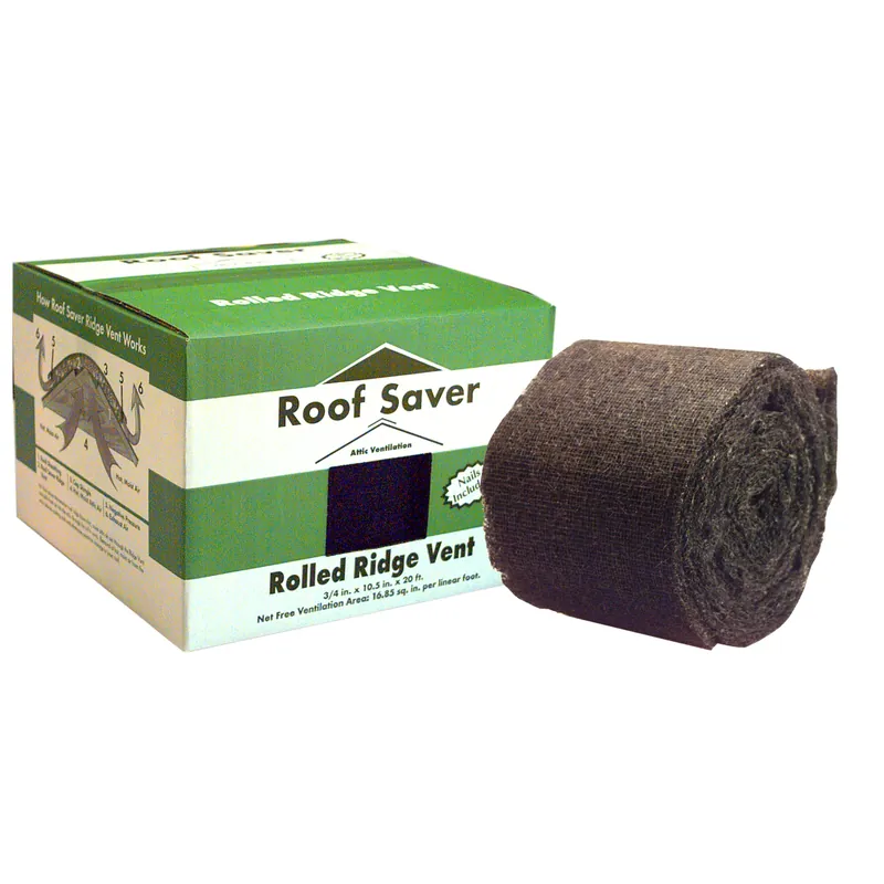 Rolled Ridge Vent, 3/4 X 10.5-In. X 20-Ft.