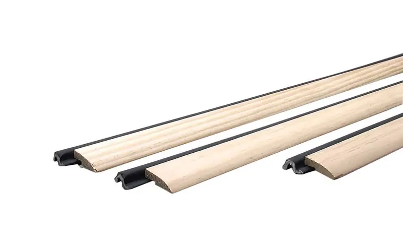 36 In. X 7 Ft. Brown Primed Wood Door Jamb Weatherstrip With Foam Seal