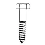 The Hillman Group 832066 3/8 X 2-Inch Stainless Steel Hex Lag Screw, 25-Pack