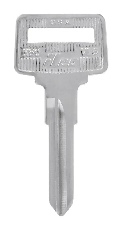 HILLMAN Traditional Key Automotive Key Blank Double For Volvo Silver