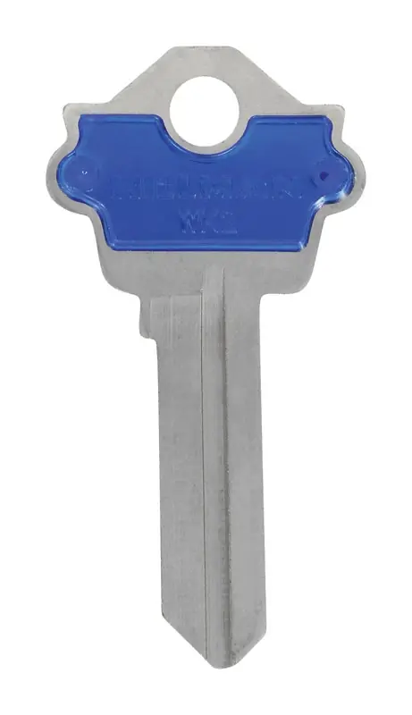HILLMAN ColorPlus Traditional Key House/Office Key Blank Single Blue
