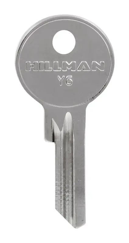 HILLMAN Traditional Key Automotive Key Blank Single Black/Silver