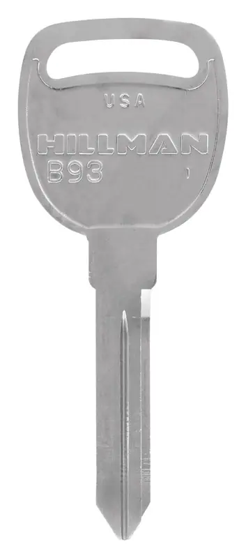 HILLMAN Traditional Key Automotive Key Blank Double For GM Silver