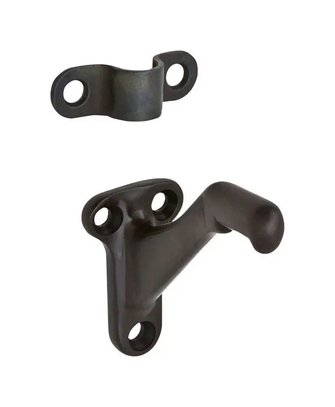 Black Aluminum Handrail Bracket - Oil Rubbed Bronze Finish, Model 059a10b