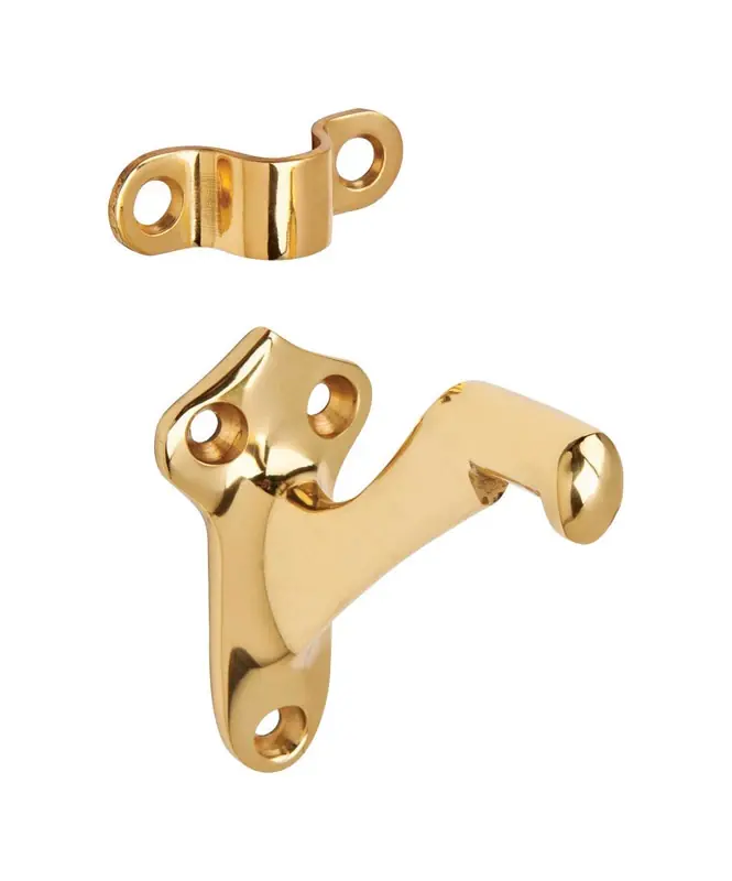 Brass Handrail Bracket 2-3/4 In Base To Center Of Rail Model 59mb3