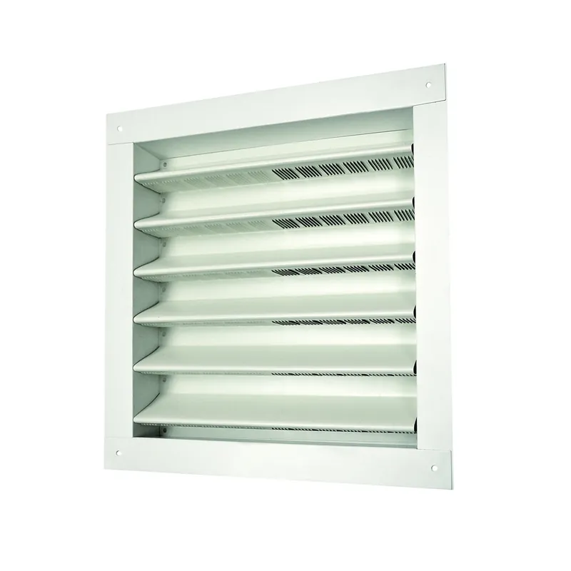 12 In. W X 12 In. L White Aluminum Wall Louver - Model Da1212w