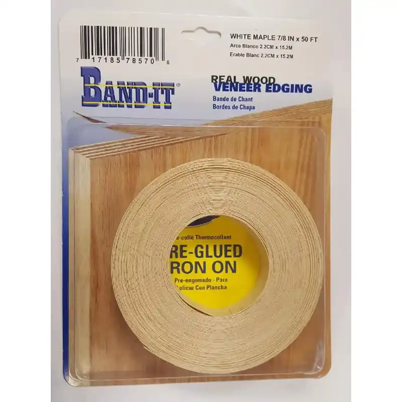 7/8 In. X 50 Ft. X .030 In. White Maple Real Wood Veneer Edging