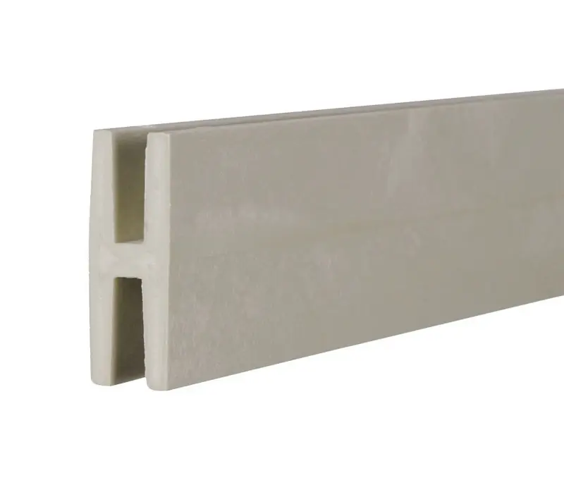 2-1/8 In W X 95-1/2 In L X 3/4 D Gray Vinyl H-divider