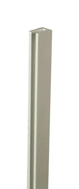 1-3/16 In W X 95-1/2 In L X 3/4 In D Gray Vinyl Lattice U-cap